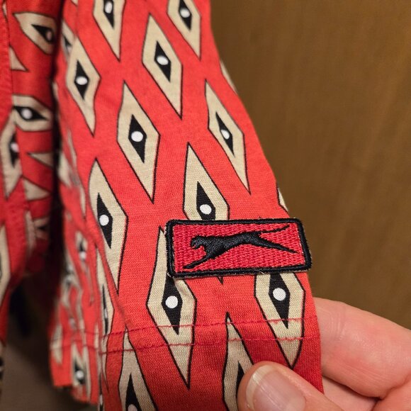 Mint Condition Vintage Slazenger 100% Cotton 90's Print Golf Shirt - Picture 1 of 4